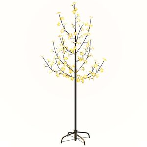 vidaXL Drzewko wiśniowe, 84 ciepłe białe LED, 120 cm