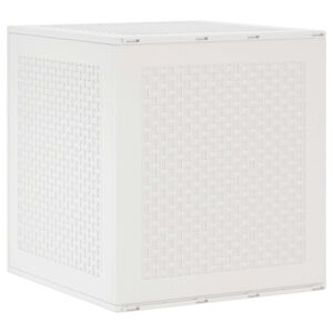 vidaXL Skrzynia do przechowywania Biały 55 x 53 x 57 cm polipropylen