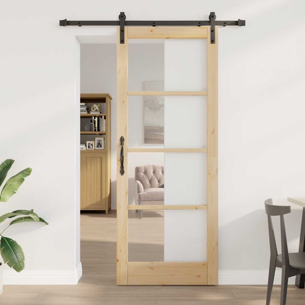 vidaXL Drzwi przesuwne ORKDAL Naturalny 83 x 211 cm