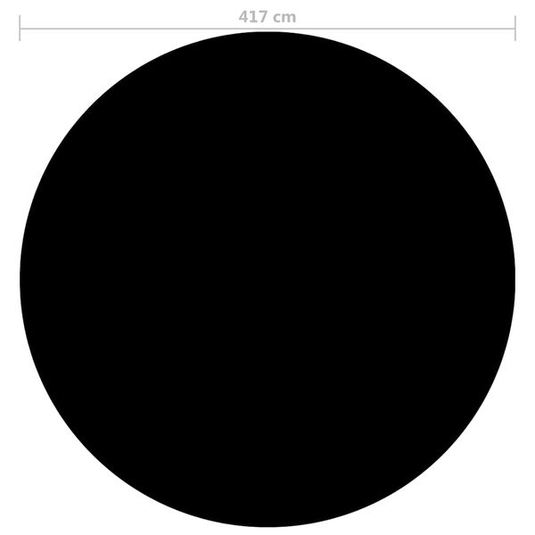 vidaXL Pokrywa na basen, czarna, 417 cm, PE