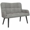 vidaXL Sofa dwuosobowa Jasnoszary 115 x 61 x 87 cm Aksamit