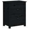 vidaXL Szafka nocna, czarna, 50x35x61,5 cm, lite drewno sosnowe