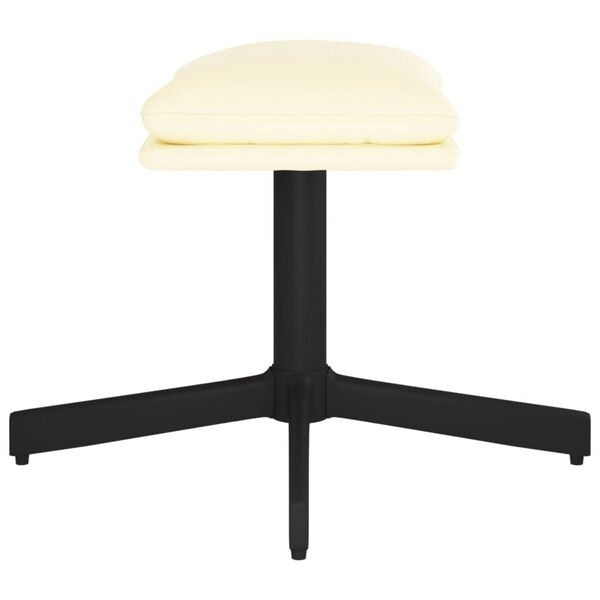 vidaXL Podnóżek, kremowy, 60x60x36 cm, sztuczna skóra