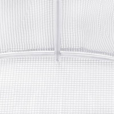 vidaXL Szklarnia ze stalową ramą, biała, 18 m², 6x3x2 m