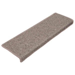vidaXL Maty na schody 15 szt. 65x21x4 cm Ciemnobeżowe,