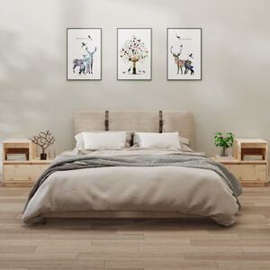 vidaXL Szafki nocne, 2 szt., 60x34x51 cm, lite drewno sosnowe