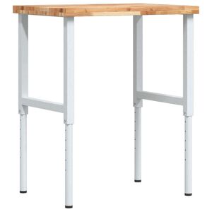 vidaXL Stolik roboczy, 80x60x(73-99,5)cm, prostokątny, drewno akacjowe