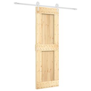 vidaXL Drzwi przesuwne 70 x 210 cm Lite Drewno Sosnowe (Nieobrobione)