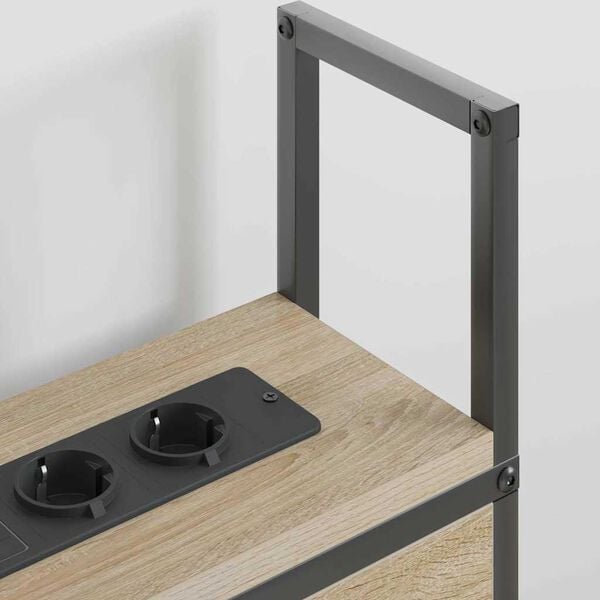 vidaXL Szafka z Ładowaniem z p&oacute;łką dąb sonoma 143 x 15 x 98 cm