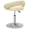 vidaXL Obrotowe krzesła stołowe, 2 szt., kremowe, sztuczna sk&oacute;ra