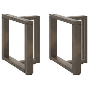 vidaXL Nogi do stolika kawowego w kształcie litery T 2 szt. Stal Naturalna 50x25x(42-43) cm Stal