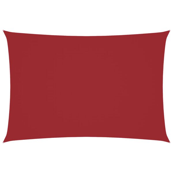 vidaXL Prostokątny żagiel ogrodowy, tkanina Oxford 2,5x4,5 m, czerwony