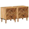 vidaXL Stolik nocny 2 pcs Brązowy 40 x 33,5 x 46 cm Drewno z mango
