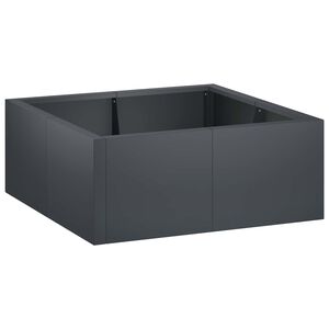 vidaXL Mur oporowy 4 szt. 100 x 100 x 40 cm Stal antracytowy