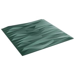 vidaXL Panele ścienne 12 pcs Zielony kamień 50 x 50 cm Pianka XPS