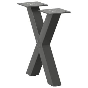 vidaXL Nogi do stolika kawowego w kształcie litery X 2 szt. Antracyt 30x(30-31) cm Stal