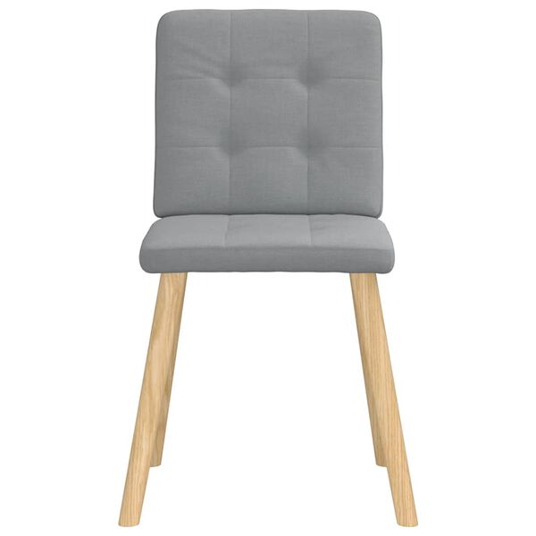 vidaXL Krzesła stołowe, 6 szt., jasnoszare, tapicerowane tkaniną