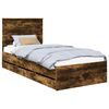 vidaXL Ramka ł&oacute;żka Dąb wędzony 90 x 200 cm Drewno inżynieryjne