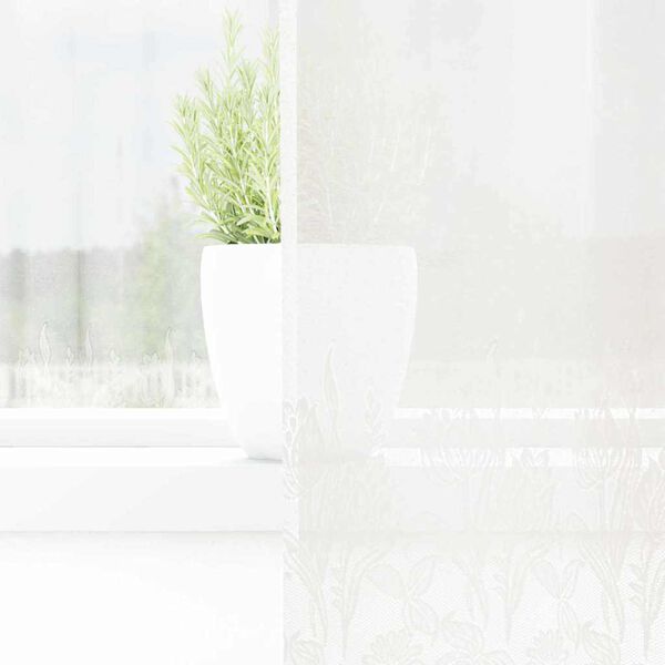 vidaXL Firanka Koronkowa z zasłonami Biały 300 x 150 cm Poliester