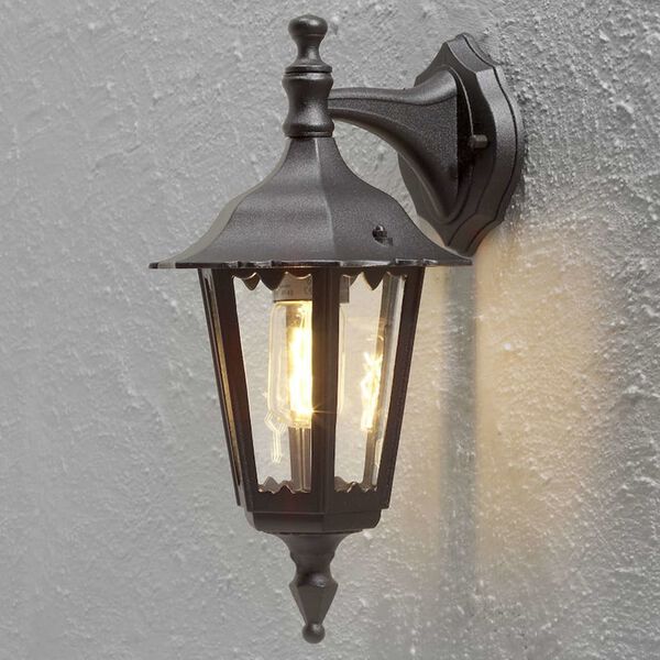 KONSTSMIDE Lampa ścienna Firenze, świecąca w d&oacute;ł, matowa czerń