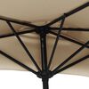 vidaXL P&oacute;łparasol balkonowy na słupku z aluminium, 300x155 cm, taupe