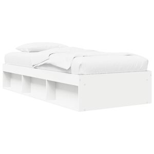 vidaXL Rama ł&oacute;żka z przechowywaniem z p&oacute;łką Biały 80 x 200 cm