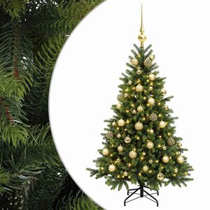 vidaXL Sztuczna choinka z bombką 120 cm 150 LED Ciepła biel