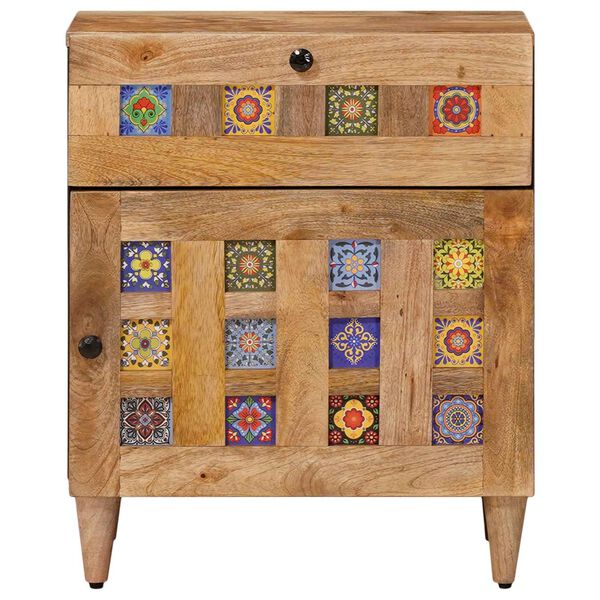 vidaXL Szafka Nocna Naturalny 50 x 33 x 60 cm Drewno z mango