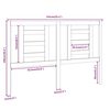 vidaXL Wezgłowie łóżka, czarne, 141x4x100 cm, lite drewno sosnowe