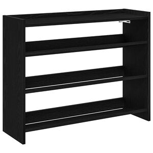 vidaXL Stojak na buty, czarna, 80x25x62 cm, materiał drewnopochodny