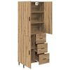 vidaXL Highboard 2 pcs Dąb rzemieślniczy Materiał drewnopochodny