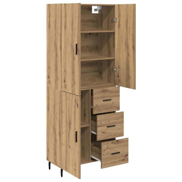 vidaXL Highboard 2 pcs Dąb rzemieślniczy Materiał drewnopochodny