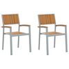 vidaXL Krzesło składane 2 pcs Brązowy 56 x 57 x 87 cm
