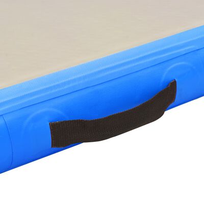 vidaXL Mata gimnastyczna z pompką, 400x100x10 cm, PVC, niebieska