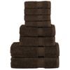 vidaXL 8-częściowy zestaw ręcznik&oacute;w premium SOLUND, brązowy, 600 g/cm&sup2;