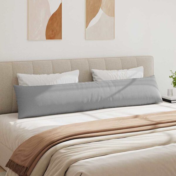 vidaXL Poduszki na sofę 2 pcs Szary chmur 200 x 40 cm tkanina