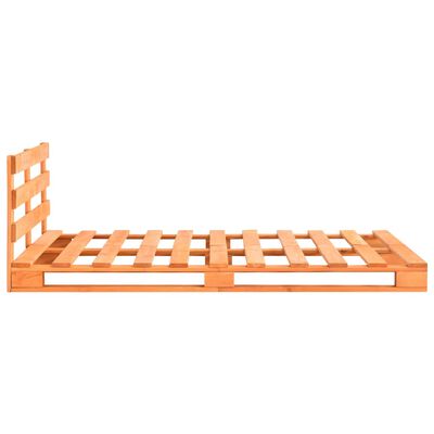 vidaXL Rama łóżka z palet, brązowa, lite drewno sosnowe, 200 x 200 cm
