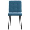 vidaXL Krzesła stołowe, 2 szt., niebieskie, aksamitne