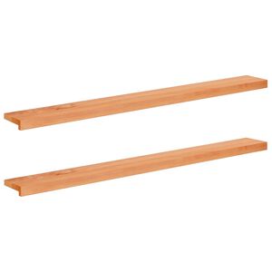 vidaXL Parapety 2 szt. Woskowane 160 x 15 x 2 cm Drewno bukowe