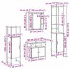 vidaXL Zestaw mebli łazienkowych z p&oacute;łką z drzwiami 4 pcs Dąb Sonoma