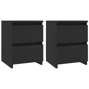 vidaXL Szafki nocne 2 szt., czarne 30x30x40 cm materiał drewnopochodny