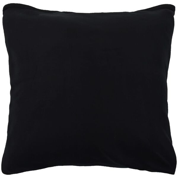 vidaXL 5-cz. zestaw pościeli, flanelowy, czarny, 200x220/80x80 cm