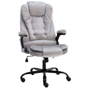 vidaXL Krzesło biurowe, jasnoszare, tapicerowane aksamitem