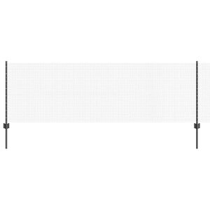 vidaXL Ogrodzenie z słupkiem Szary 0,8 x 10 m Stal i PVC
