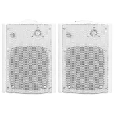 vidaXL Głośniki stereo do montażu na ścianie, 2 szt., białe, 120 W