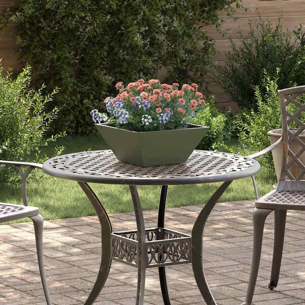 vidaXL Doniczka ogrodowa 5 pcs Zielony oliwkowy 35 x 35 x 15 cm