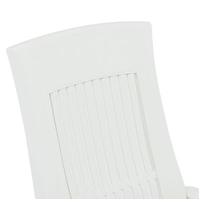 vidaXL Rozkładane krzesła do ogrodu, 2 szt., plastikowe, białe