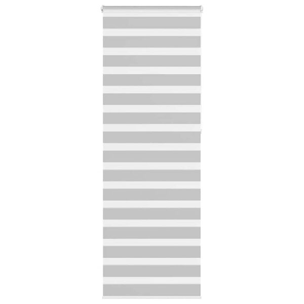 vidaXL Roleta zebra, jasnoszara, szerokość tkaniny 85,9 cm, poliester
