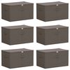 vidaXL Skrzynia do przechowywania 6 pcs antracytowy 55 x 35 x 32 cm