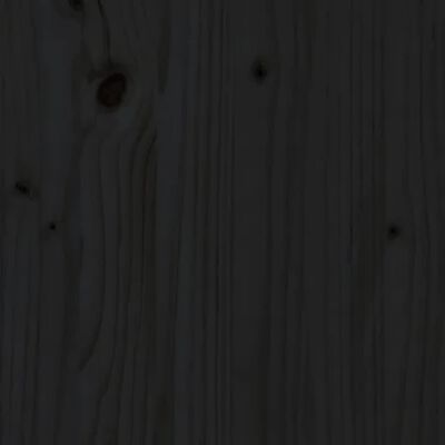 vidaXL Donica, czarna, 112x25x104,5 cm, lite drewno sosnowe